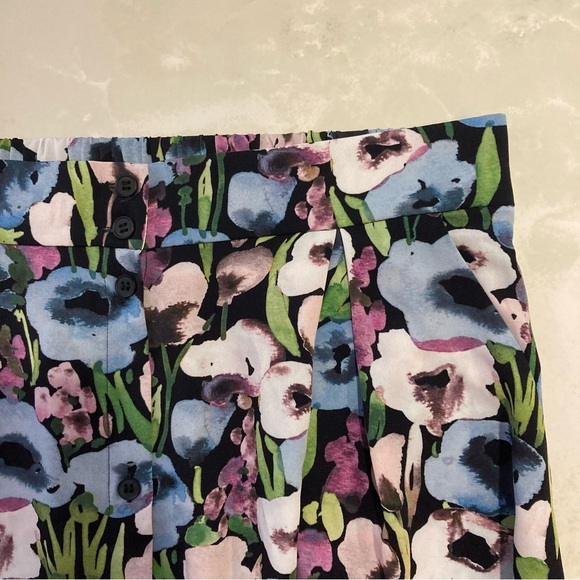 Monki Sigrid ASOS | Floral Button Down Midi Skirt in Blue Poppy Print - Picture 10 of 11